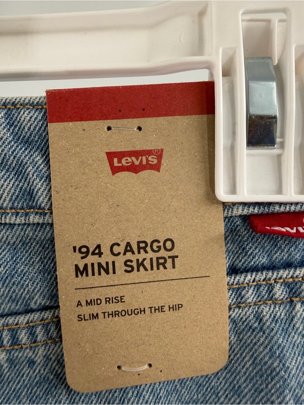 Levi’s 94 Cargo Denim Skirt‎ Size 28 New with tags - Picture 5 of 7
